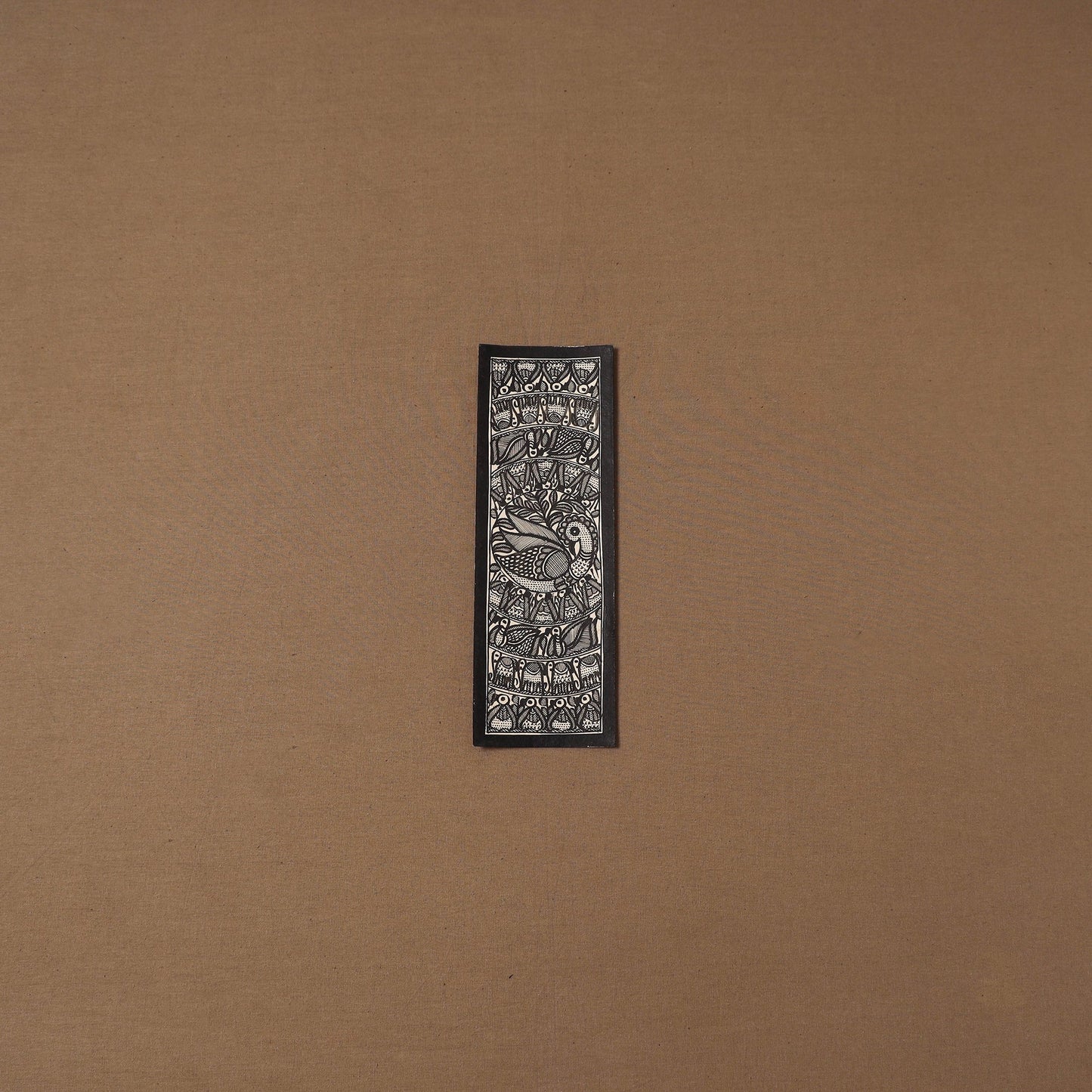 Handpainted madhubani painting by hira devi (11 x 3 in) 85