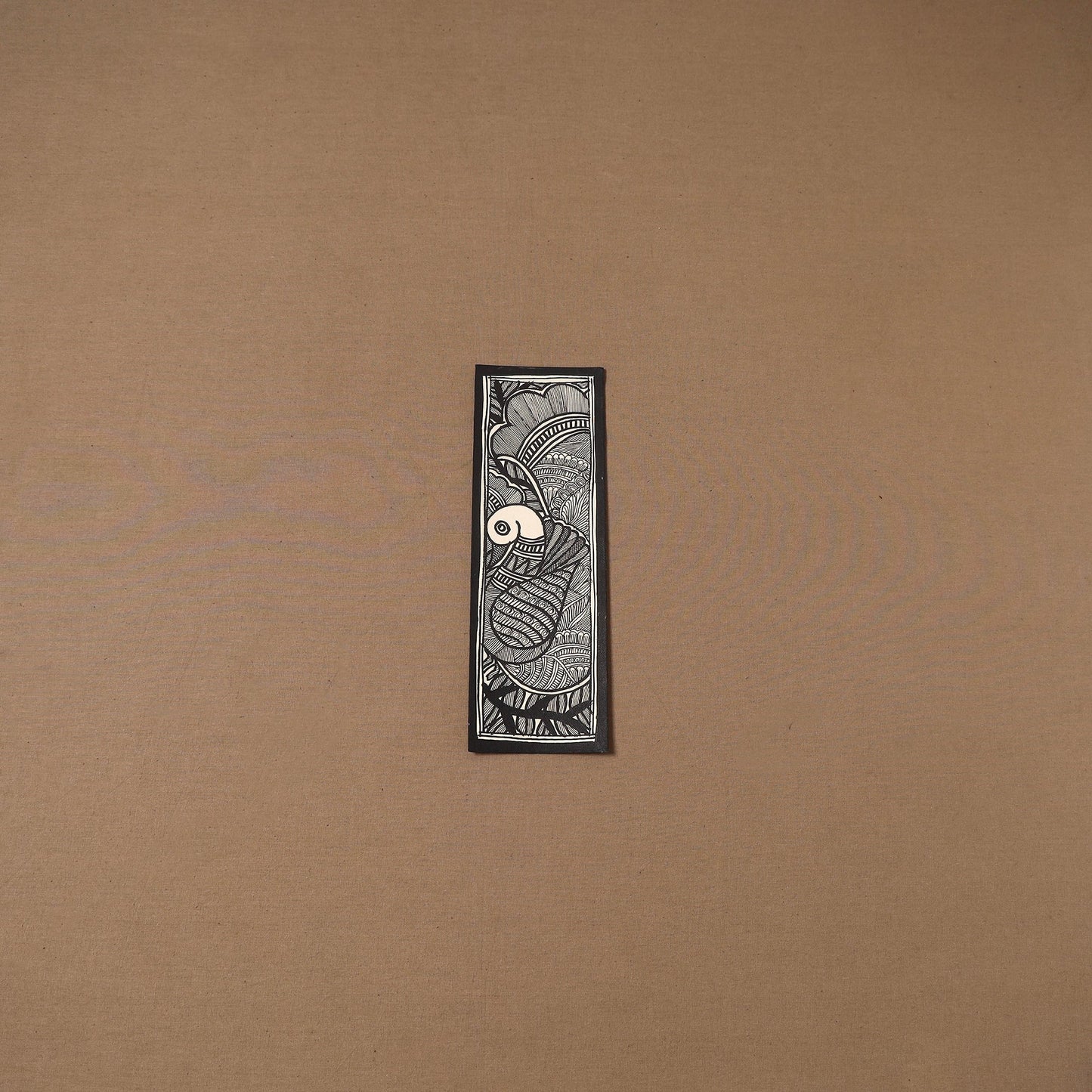 Handpainted madhubani painting by hira devi (11 x 3 in) 89