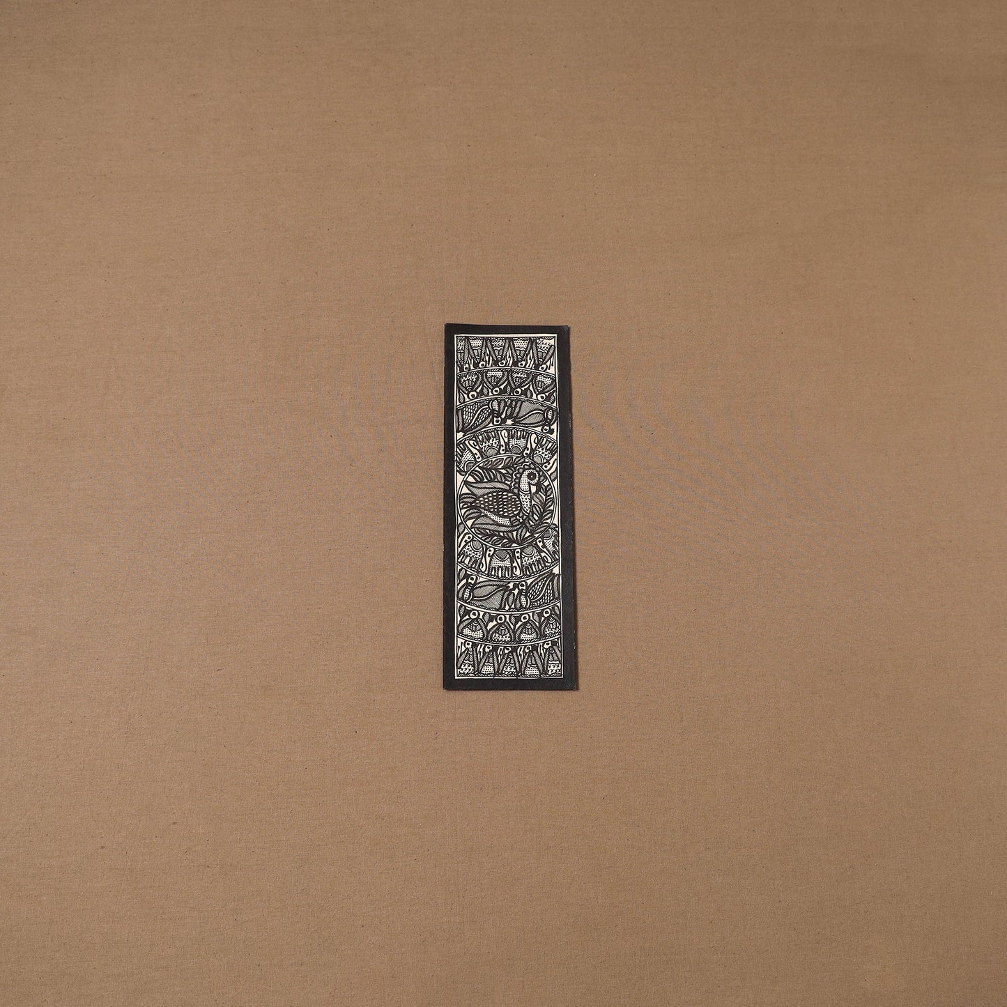 Handpainted madhubani painting by hira devi (11 x 3 in) 96