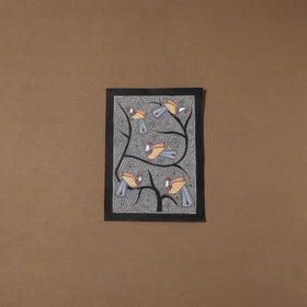 Handpainted madhubani painting by hira devi (15 x 11 in)