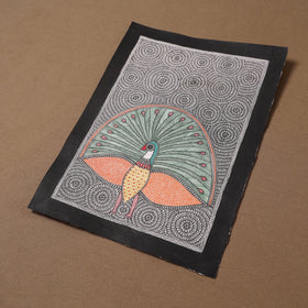 Handpainted madhubani painting by hira devi (15 x 11 in)