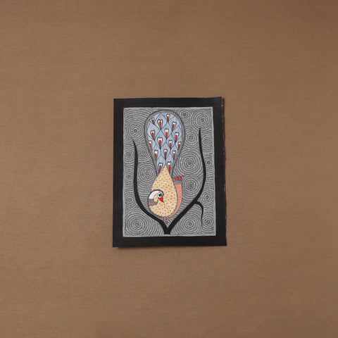 Handpainted madhubani painting by hira devi (15 x 11 in)