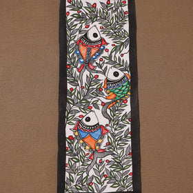 Handpainted madhubani painting by hira devi (15 x 5 in) 128