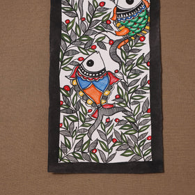 Handpainted madhubani painting by hira devi (15 x 5 in) 128