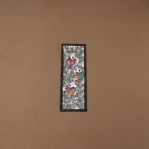 Handpainted madhubani painting by hira devi (15 x 5 in) 128