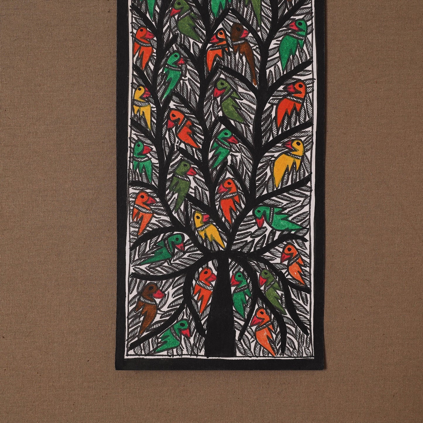 Handpainted madhubani painting by hira devi (15 x 5 in) 54