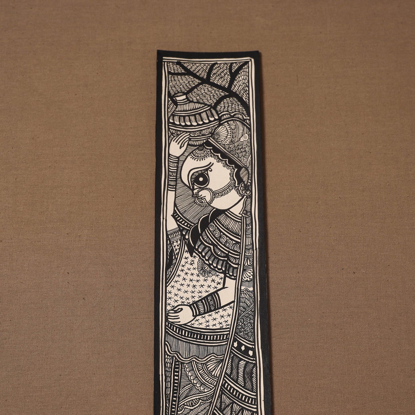 Handpainted madhubani painting by hira devi (22 x 3 in) 105