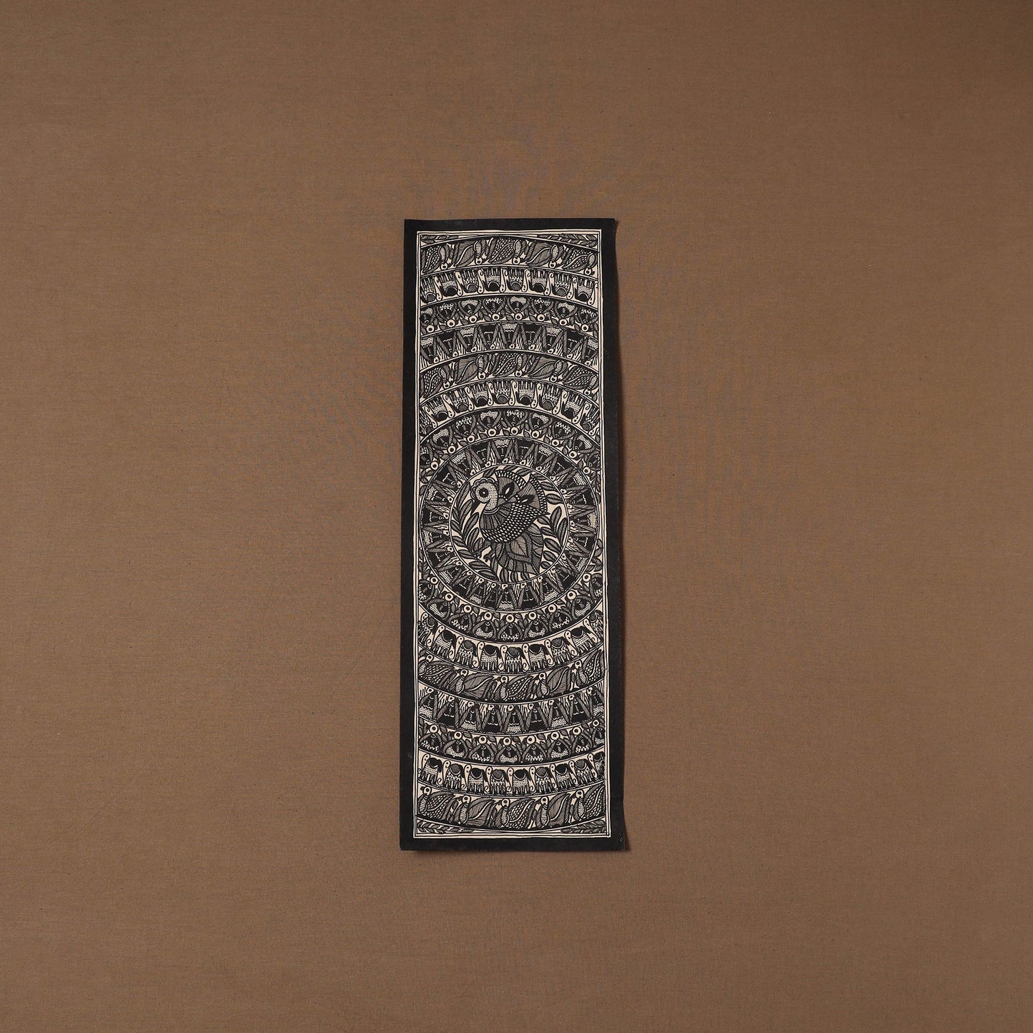 Handpainted madhubani painting by hira devi (22 x 7 in) 43