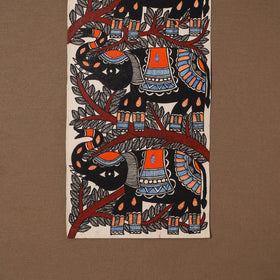 Handpainted madhubani painting by hira devi (22 x 7 in) 46