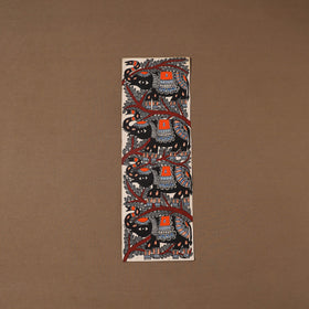 Handpainted madhubani painting by hira devi (22 x 7 in) 46