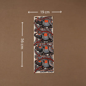 Handpainted madhubani painting by hira devi (22 x 7 in) 46