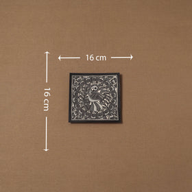 Handpainted madhubani painting by hira devi (6 x 6 in) 129