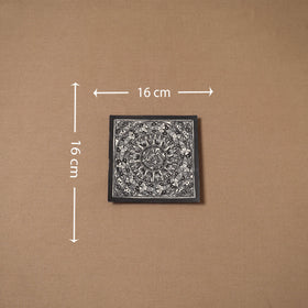 Handpainted madhubani painting by hira devi (6 x 6 in) 132