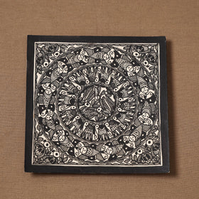 Handpainted madhubani painting by hira devi (6 x 6 in) 132