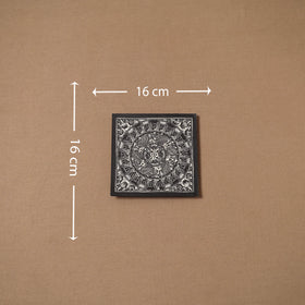 Handpainted madhubani painting by hira devi (6 x 6 in) 133