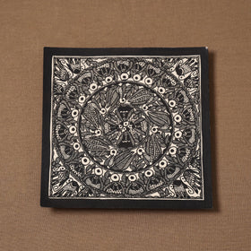 Handpainted madhubani painting by hira devi (6 x 6 in) 134