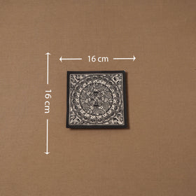 Handpainted madhubani painting by hira devi (6 x 6 in) 134