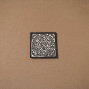 Handpainted madhubani painting by hira devi (6 x 6 in) 135