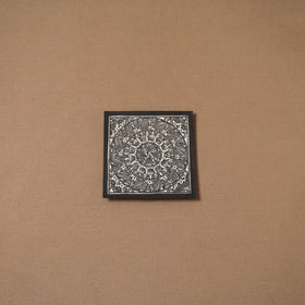 Handpainted madhubani painting by hira devi (6 x 6 in) 135