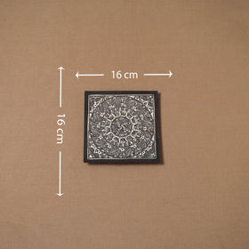 Handpainted madhubani painting by hira devi (6 x 6 in) 135