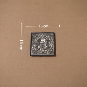 Handpainted madhubani painting by hira devi (6 x 6 in) 137