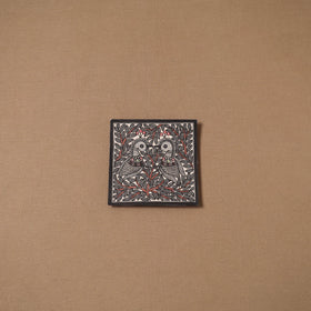 Handpainted madhubani painting by hira devi (6 x 6 in) 138