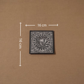 Handpainted madhubani painting by hira devi (6 x 6 in) 139