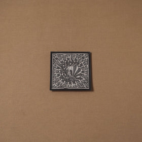 Handpainted madhubani painting by hira devi (6 x 6 in) 139