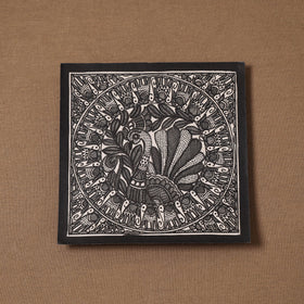 Handpainted madhubani painting by hira devi (6 x 6 in) 139