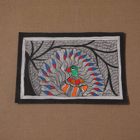 Handpainted madhubani painting by hira devi (7 x 11 in) 200