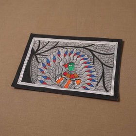 Handpainted madhubani painting by hira devi (7 x 11 in) 200