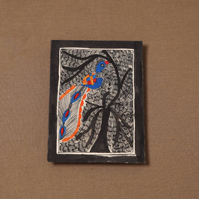 Handpainted madhubani painting by hira devi (7 x 5 in) 191