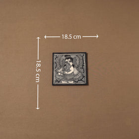 Handpainted madhubani painting by hira devi (7 x 7 in) 157