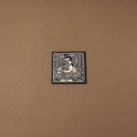 Handpainted madhubani painting by hira devi (7 x 7 in) 157