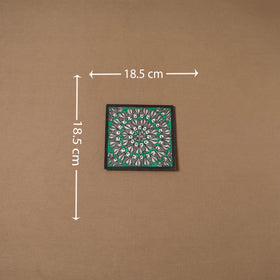 Handpainted madhubani painting by hira devi (7 x 7 in) 177