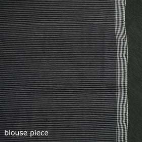 Black - handspun handloom cotton godavari jamdani saree 06