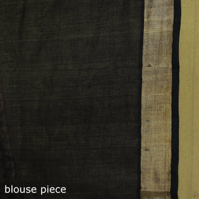 Black - handspun handloom full zari work fine cotton