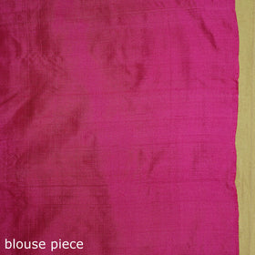 Black - handspun handloom tussar silk pochampally ikat