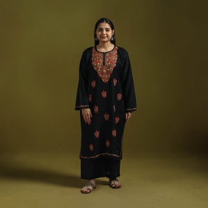 Handwoven aari hand embroidered kashmiri pure wool pheran