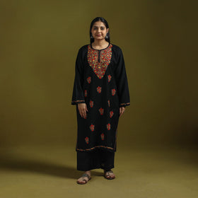Handwoven aari hand embroidered kashmiri pure wool pheran