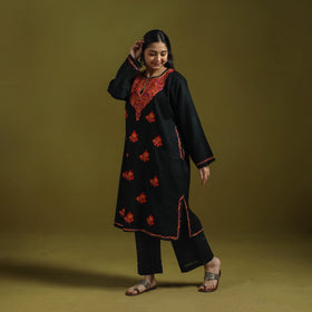 Handwoven aari hand embroidered kashmiri pure wool pheran