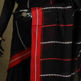 Black - handwoven cotton begumpuri saree 10 - handcrafted