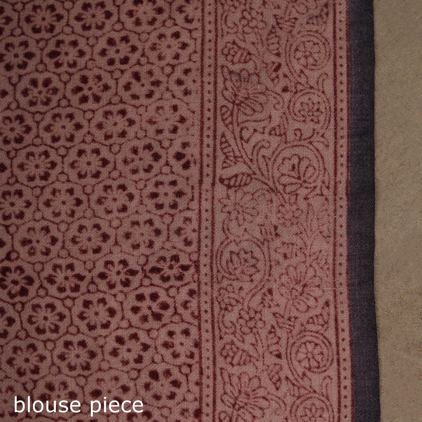 Handwoven merino wool natural dyed hand bagh saree 01