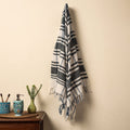 Black - Honeycomb Handloom Cotton Bath Towel From Dehradun
