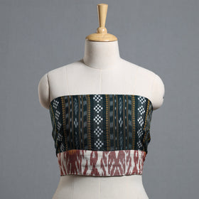 Black - ikat cotton blouse piece 18 - handcrafted