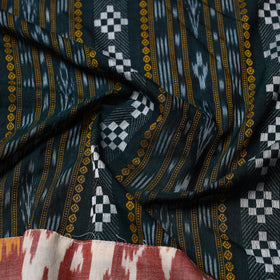 Black - ikat cotton blouse piece 18 - handcrafted