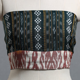 Black - ikat cotton blouse piece 18 - handcrafted