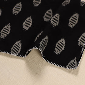  Black Ikat Cotton Hand Embroidery Table Mat (18 x 13 in) 07