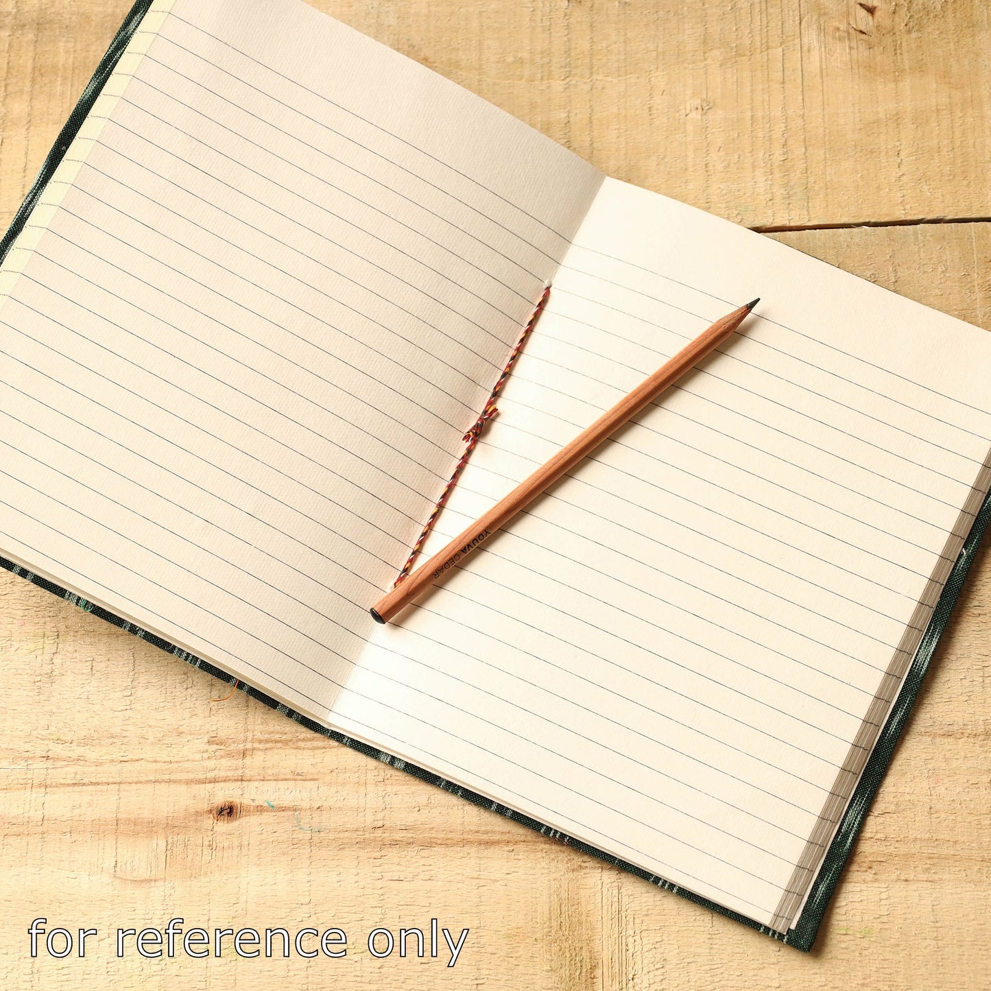 Black - Ikat Fabric Cover Handmade Paper Notebook (9 x 7 in)