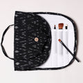  Ikat Fabric Multipurpose Segmented Make-up Brush Wrap Pouch/Case 